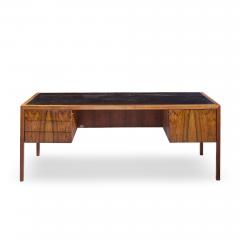  Alma Desk Company Alma Mid Century Rosewood and Leather Executive Desk - 4496491