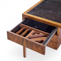  Alma Desk Company Alma Mid Century Rosewood and Leather Executive Desk - 4496496