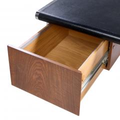  Alma Desk Company Alma Style Mid Century Leather and Chrome Executive Desk - 4304024