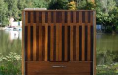  Altavista Lane Lane Altavista VA Lane Altavista Walnut Rosewood 5 Drawer Tall Dresser or Armoire w Chrome Legs - 4333807