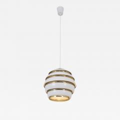  Alvar Aalto Re Edition Alvar Aalto Beehive Pendant Model A331 White Brass Artek Finland 1990s - 4790560