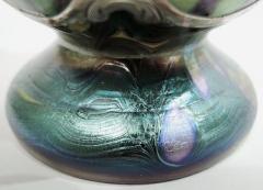  Alvin Antique Austrian Art Nouveau Vase with Alvin Silver Overlay - 4533489