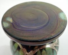  Alvin Antique Austrian Art Nouveau Vase with Alvin Silver Overlay - 4533490