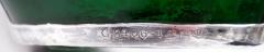  Alvin Corp Alvin Art Nouveau Green Vase with Floral Silver Overlay - 4221360
