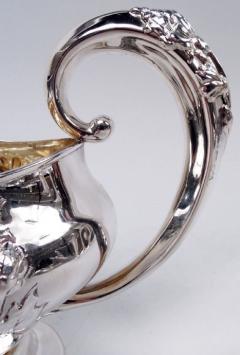  Alvin Corporation Alvin Japonesque Chrysanthemum Sterling Silver Gravy Boat on Stand - 3984509