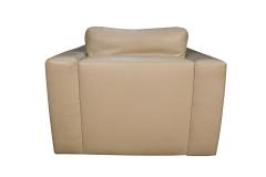  American Leather Inc Mid Century White Leather Swivel Armchair For Design Within Reach - 2993127