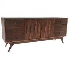  American of Martinsville Albert Parvin Diamond Front Walnut Dresser - 904841