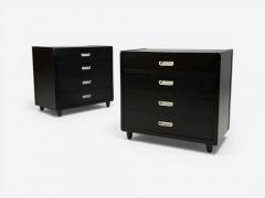  American of Martinsville American of Martinsville Campaign Dressers Ebonized Wood Chrome USA 1970s - 4503085