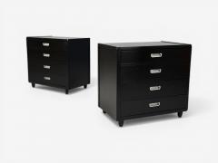  American of Martinsville American of Martinsville Campaign Dressers Ebonized Wood Chrome USA 1970s - 4503086