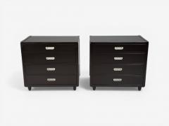  American of Martinsville American of Martinsville Campaign Dressers Ebonized Wood Chrome USA 1970s - 4503087