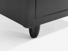  American of Martinsville American of Martinsville Campaign Dressers Ebonized Wood Chrome USA 1970s - 4503091