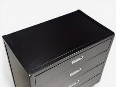  American of Martinsville American of Martinsville Campaign Dressers Ebonized Wood Chrome USA 1970s - 4503093