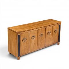  American of Martinsville American of Martinsville Mid Century Walnut Burlwood and Brass Credenza - 4567138