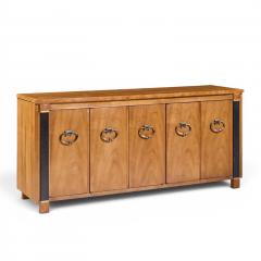  American of Martinsville American of Martinsville Mid Century Walnut Burlwood and Brass Credenza - 4568352