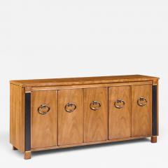  American of Martinsville American of Martinsville Mid Century Walnut Burlwood and Brass Credenza - 4568353