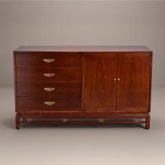  American of Martinsville Ash Wood Sideboard Buffet With Gold Hardware by American of Martinsville - 4654069