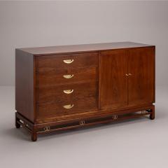  American of Martinsville Ash Wood Sideboard Buffet With Gold Hardware by American of Martinsville - 4654071