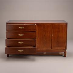  American of Martinsville Ash Wood Sideboard Buffet With Gold Hardware by American of Martinsville - 4654072