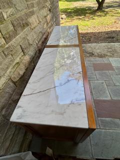  American of Martinsville Lovely Marble Top American of Martinsville Bowtie Pull Credenza Regency Modern - 4159838