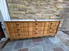  American of Martinsville Lovely Marble Top American of Martinsville Bowtie Pull Credenza Regency Modern - 4159840