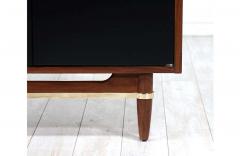  American of Martinsville Merton Gershun Walnut Dresser with Lacquered Doors Brass Accents - 2283492