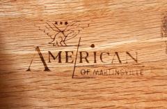  American of Martinsville Merton Gershun Walnut Dresser with Lacquered Doors Brass Accents - 2283496