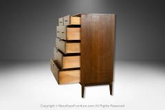  American of Martinsville Mid Century American of Martinsville High Boy Walnut Dresser Chest - 4148293