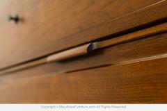  American of Martinsville Mid Century American of Martinsville High Boy Walnut Dresser Chest - 4148300