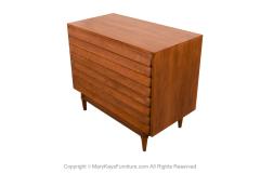  American of Martinsville Mid Century American of Martinsville Louvered Bachelors Chest - 3615941