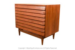  American of Martinsville Mid Century American of Martinsville Louvered Bachelors Chest - 3615948