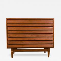  American of Martinsville Mid Century American of Martinsville Louvered Bachelors Chest - 3616283