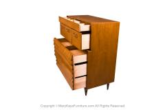  American of Martinsville Mid Century American of Martinsville tall High Boy Walnut Dresser Chest - 3154335