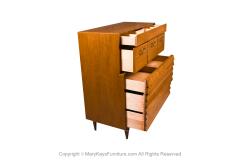  American of Martinsville Mid Century American of Martinsville tall High Boy Walnut Dresser Chest - 3154336