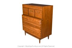  American of Martinsville Mid Century American of Martinsville tall High Boy Walnut Dresser Chest - 3154342