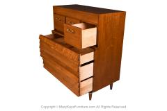  American of Martinsville Mid Century American of Martinsville tall High Boy Walnut Dresser Chest - 3154343