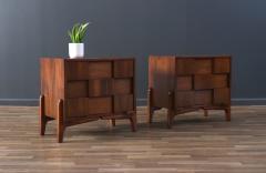  American of Martinsville Mid Century Modern Geometric Night Stands by American of Martinsville - 3801516