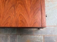  American of Martinsville Pair McCobb style American of Martinsville End Table Chrome Walnut Mid Century - 4729487