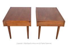  American of Martinsville Pair Mid Century End Side Tables Nightstands American of Martinsville - 3831292