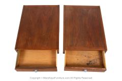  American of Martinsville Pair Mid Century End Side Tables Nightstands American of Martinsville - 3831293