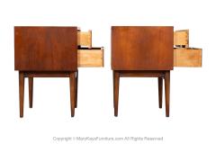  American of Martinsville Pair Mid Century End Tables Nightstands American of Martinsville - 3746715