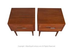  American of Martinsville Pair Mid Century End Tables Nightstands American of Martinsville - 3746730