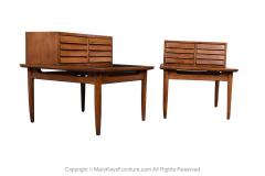  American of Martinsville Pair Mid Century Two Tier End Tables Nightstands American of Martinsville - 2979676