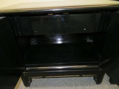  American of Martinsville Pair of Chinoiserie Style Asian Modern Lacquered Nightstands Mid Century - 1629537