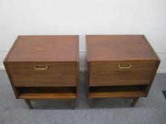  American of Martinsville Stylish Pair of American of Martinsville Walnut Nightstands Mid Century Modern - 1807747