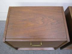  American of Martinsville Stylish Pair of American of Martinsville Walnut Nightstands Mid Century Modern - 1807748