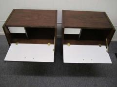  American of Martinsville Stylish Pair of American of Martinsville Walnut Nightstands Mid Century Modern - 1807750