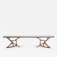  Amorph Amorpf Custom Anika Console Bronze Finish With White Marble Stone - 1101451