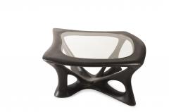  Amorph Amorph Ariella Coffee Table With Glass Top Solid Wood Ebony Finish - 1520793