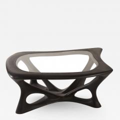  Amorph Amorph Ariella Coffee Table With Glass Top Solid Wood Ebony Finish - 1525287