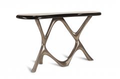  Amorph Amorph Avatar Console Table Nickel Finish Base and Black Lacquer - 1430300